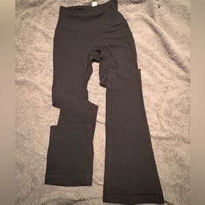Lululemon Align Black High Rise Ribbed Mini Flare Pant Extra Short